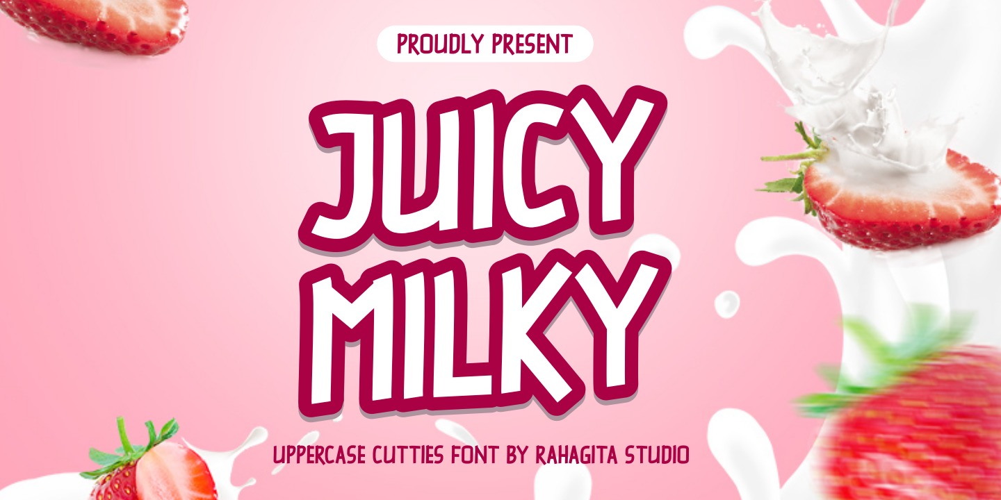 Przykład czcionki Juicy Milky